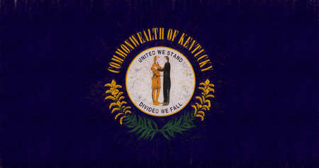 Illustration of the flag of Kentucky state in America with a grunge look.の写真素材