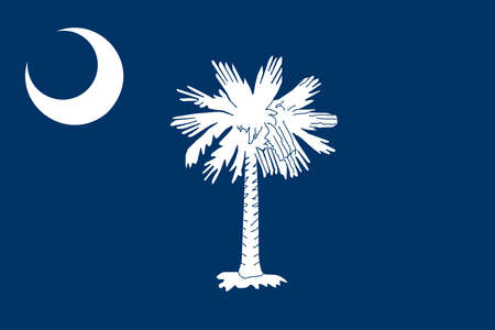 Illustration of the flag of South Carolina state in Americaの写真素材