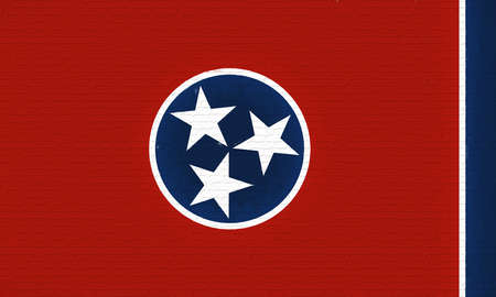 Illustration of the flag of Tennessee state in America looking like it is painted on a wall.の写真素材