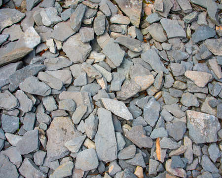 Old Pieces of Slate at a disused slate mine in Cumbria,UKの写真素材