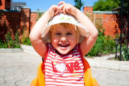 child and her smileの写真素材