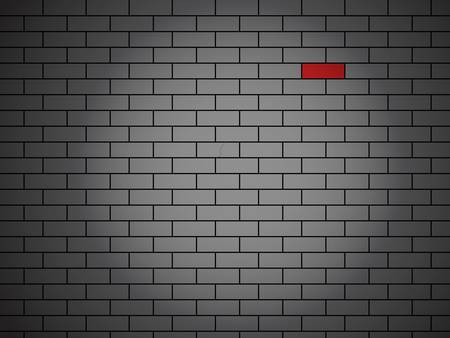Vector brick wall made of red bricksのイラスト素材