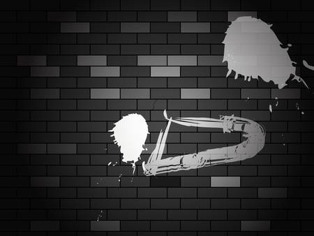 Vector brick wall made of red bricksのイラスト素材