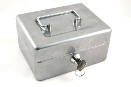 Closed Cash Box Tinの写真素材