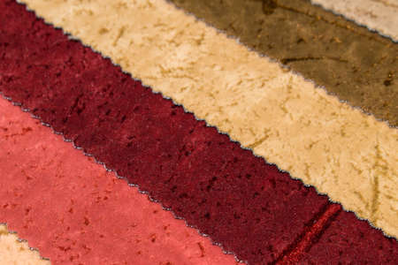 the samples of multi-colored upholstery fabrics vertical stripes