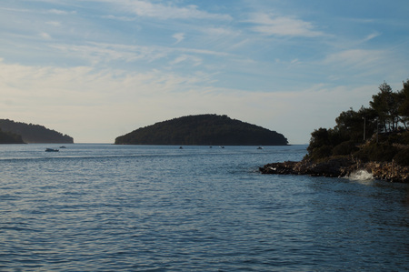 Osjak (OÅ¡jak) islet near  Vela Luka, Korcula islandの写真素材