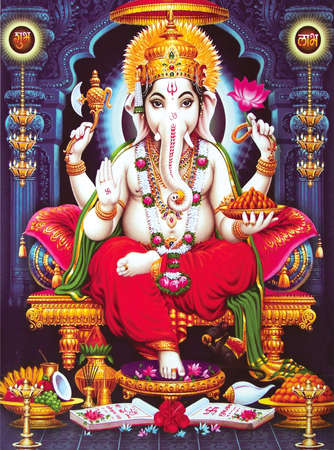 Hindu Lord Ganesha texture wallpaper  backgroundの写真素材