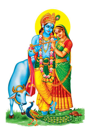 Hindu Lord Radha kishana texture wallpaper backgroundの写真素材