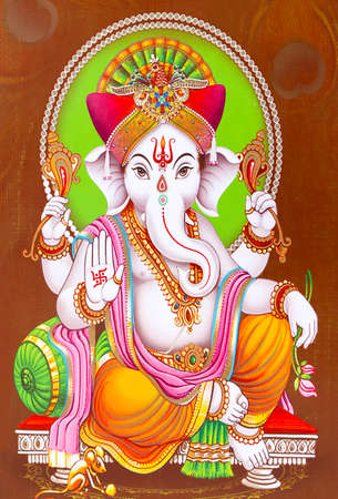 Hindu Lord Ganesha texture wallpaper  backgroundの写真素材