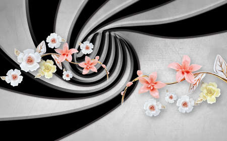 3D Wall Wallpaper For Home And Office Wallの写真素材