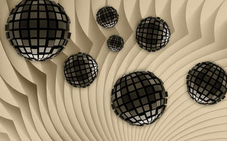 3D High Decoration Background Wallpaperの写真素材