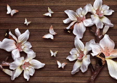 3D High Decoration Background Wallpaperの写真素材