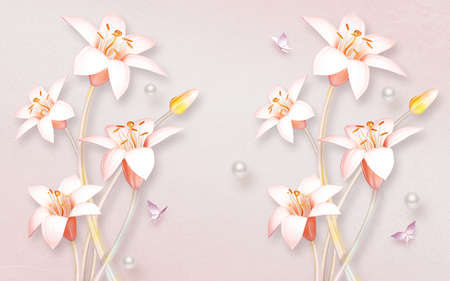 3D High Decoration Background Wallpaperの写真素材