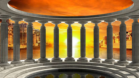 3D High Decoration Background Wallpaperの写真素材
