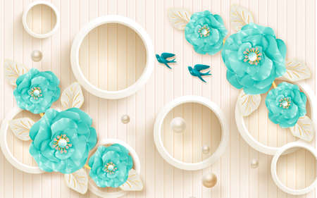 3D High Decoration Background Wallpaperの写真素材