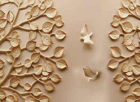 3D High Decoration Background Wallpaperの写真素材