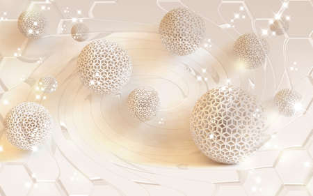 3D High Decoration Background Wallpaperの写真素材