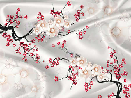 3D High Decoration Background Wallpaperの写真素材