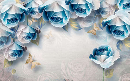 3D High Decoration Background Wallpaperの写真素材