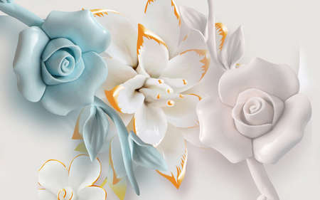 3D High Decoration Background Wallpaperの写真素材