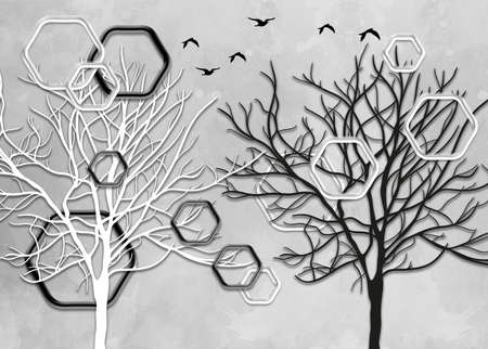 3D High Decoration Background Wallpaperの写真素材
