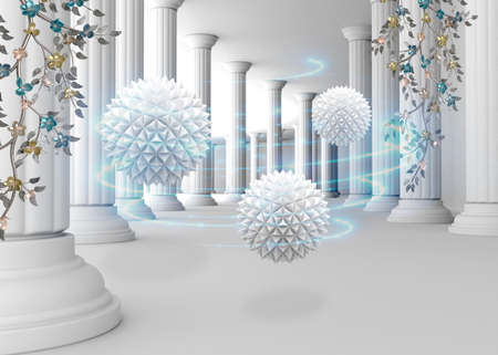 3D High Decoration Background Wallpaperの写真素材