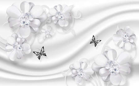 3D High Decoration Background Wallpaperの写真素材
