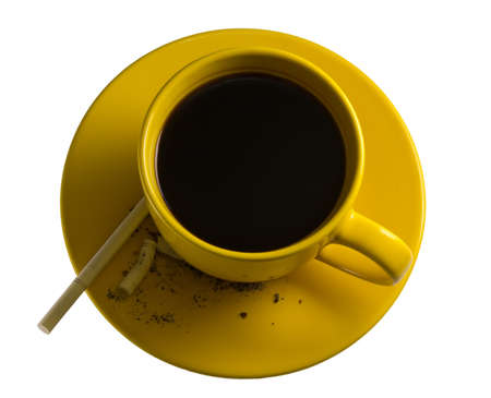 Cup of Coffe and Cigarettesの写真素材