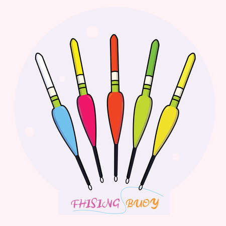Fishing Buoy, Vector wooden buoy, fishing equipment, is perfect for fishing rod product