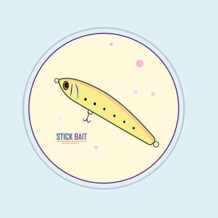 Fish bait stick vector, vector image Unique artificial fish bait suitable for productのイラスト素材