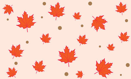 Vector graphic of soft maple leaf background, yellow foliage background, red maple leaf wallpaper, perfect for gift wrapping, or presentation background, etcのイラスト素材