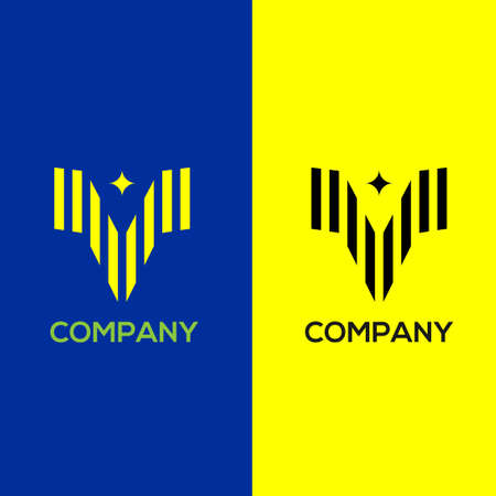 letter V logo vector, leter V with line digital, perfect for brand clothing, shoes, t-sirt, fashion logo,etcのイラスト素材