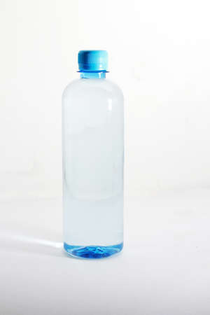 a bottle of water on isolated white backgroundの写真素材