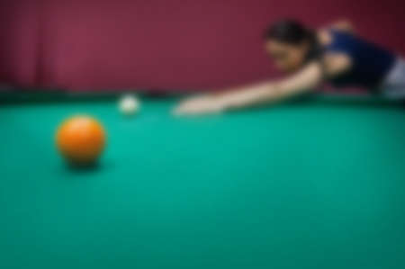 Blur image of billiard table, use for background. space for textの写真素材