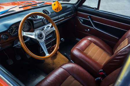 Transport, Retro, Interior of the Salon of the Car 60-70'sの写真素材