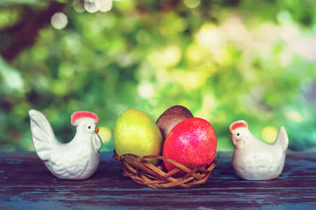 Easter composition. Easter Tradition - Selective focus