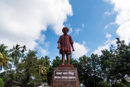 Port Blair, Andaman Islands. India. January 12, 2018: Statue of the Indian political prisoner, near the infamous Cellular Jail where he was exiled and tortured by the cruel British.のeditorial素材