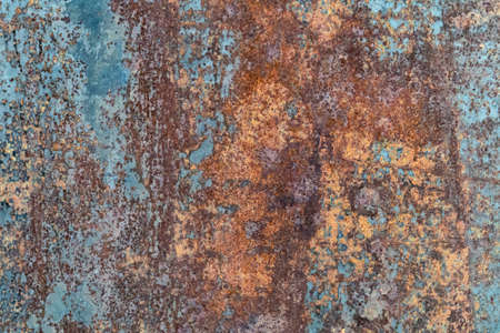 Abstract rusty metal texture, rusty metal background for design with copy space for text, image. Unprotected from wet atmospheric influences of rusty metal. Rusty metal texture background.の写真素材