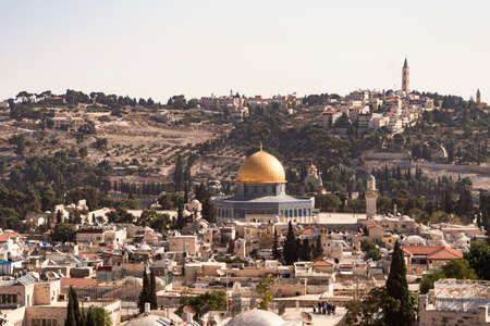 Old City Jerusalem, view on roofs of Jerusalem from top of the Austrian Hospice