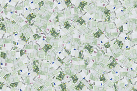 One hundred euro banknote texture background. background of banknotes in 100 euros. Money texture....