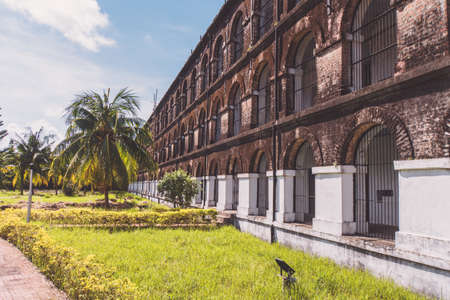 Cellular Jail in Port Blair, Cellular Jail was used by the British to exile political prisoners.の写真素材