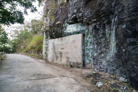 Artillery138 mm Cannon Fort gun posts World War II, French during the Indochina War, Viet Cong during Vietnam War.の写真素材