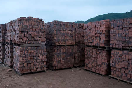 Building materials and supplies. Building materials in stack.の写真素材