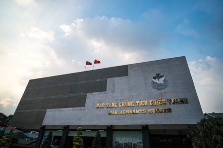 January 24, 2019. Ho Chi Minh city, Vietnam. Vietnamese War Remnants Museum, museum keep history evidence of war time for Saigonのeditorial素材
