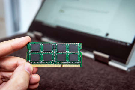 Random access memory for replacement to laptop computerの写真素材