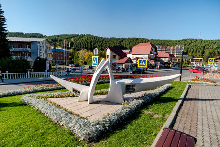 Belokurikha resort town with a large number of sanatoriums for treatment and recovery of health is...