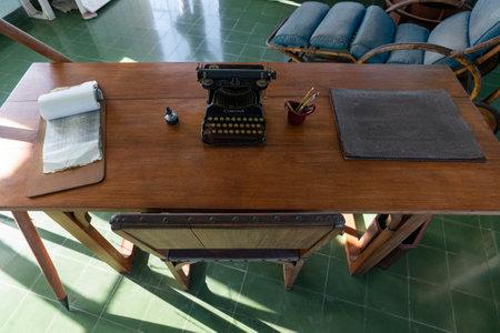 November 28, 2019, Havana, Cuba: House Finca La Vigia where Ernest Hemingway lived from 1939 to 1960. House Museum showing the life of Ernest Hemingway in Cuba.のeditorial素材
