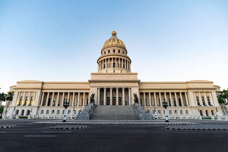 The Capitol in La Habana Vieja, Cuba, Caribeの写真素材