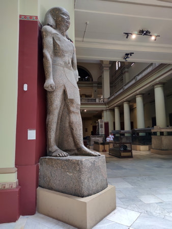 May 17, 2021. Cairo. Egypt. Various exhibits at the modern Museum of Egyptian Civilization in Cairo.のeditorial素材
