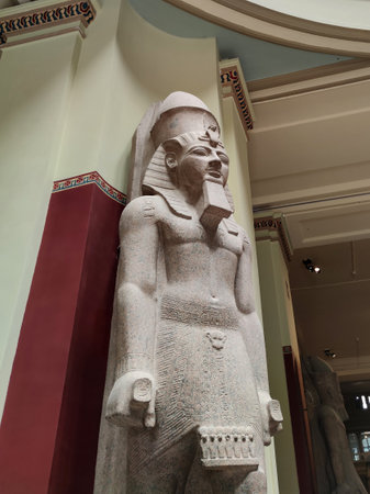 May 17, 2021. Cairo. Egypt. Various exhibits at the modern Museum of Egyptian Civilization in Cairo.のeditorial素材